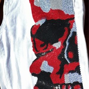 🇺🇸 Rhinestone skull/ American flag shorts ☠️